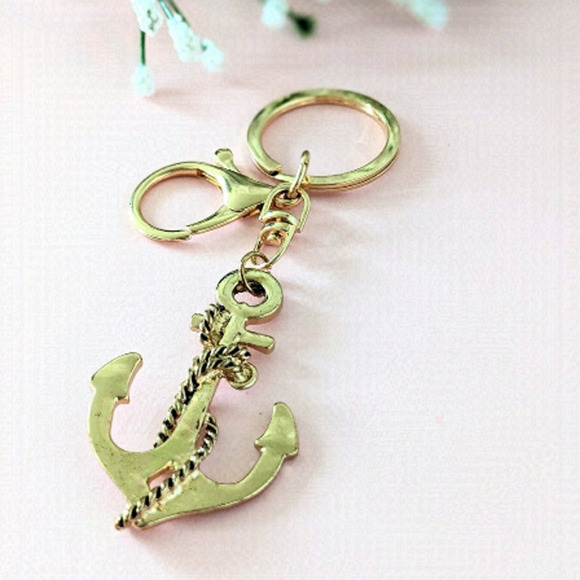 ANCHOR Keychain | Handcrafted By Me | Made with new and preloved items - Picture 1 of 3